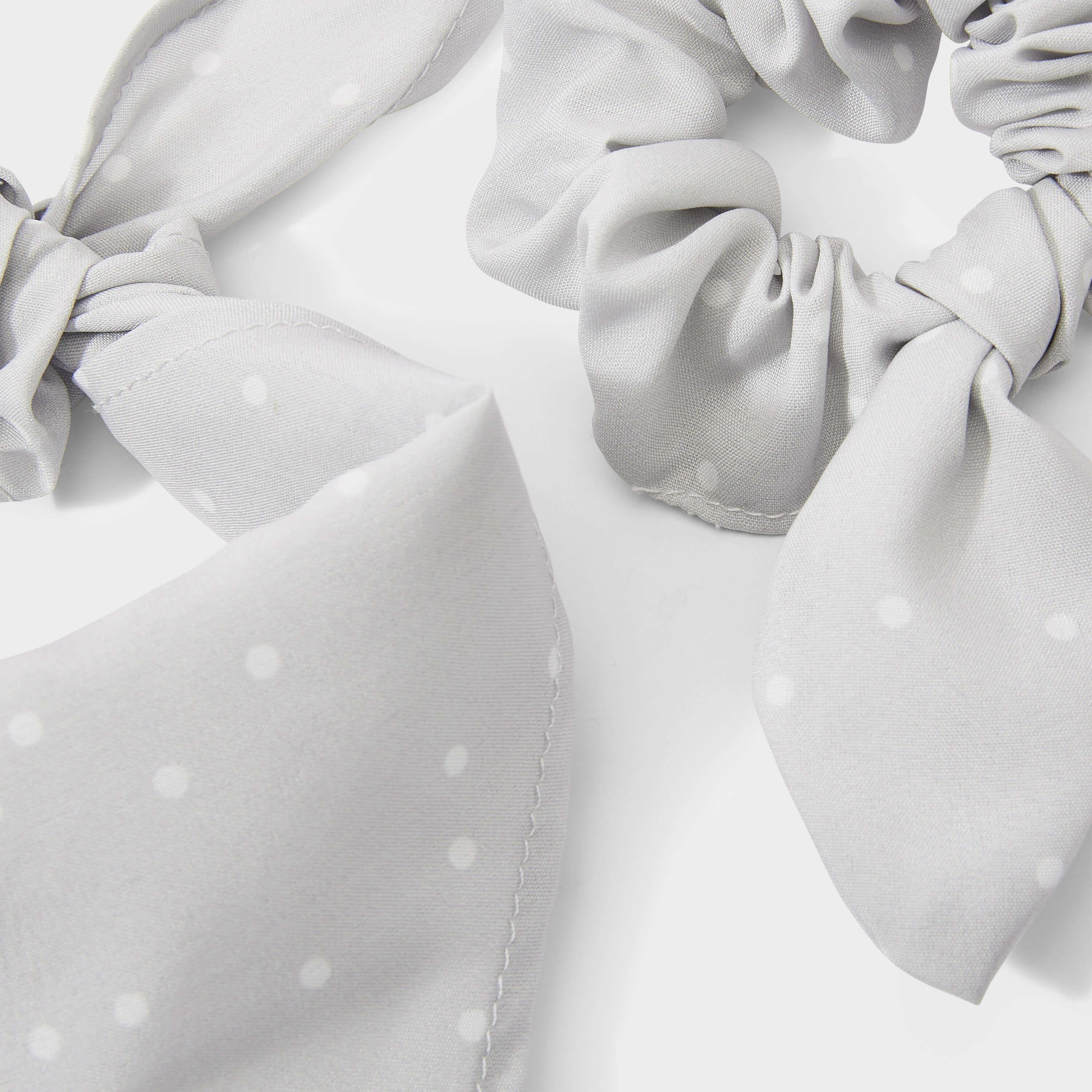 Dog Bandana & Scrunchie Set  |Grey