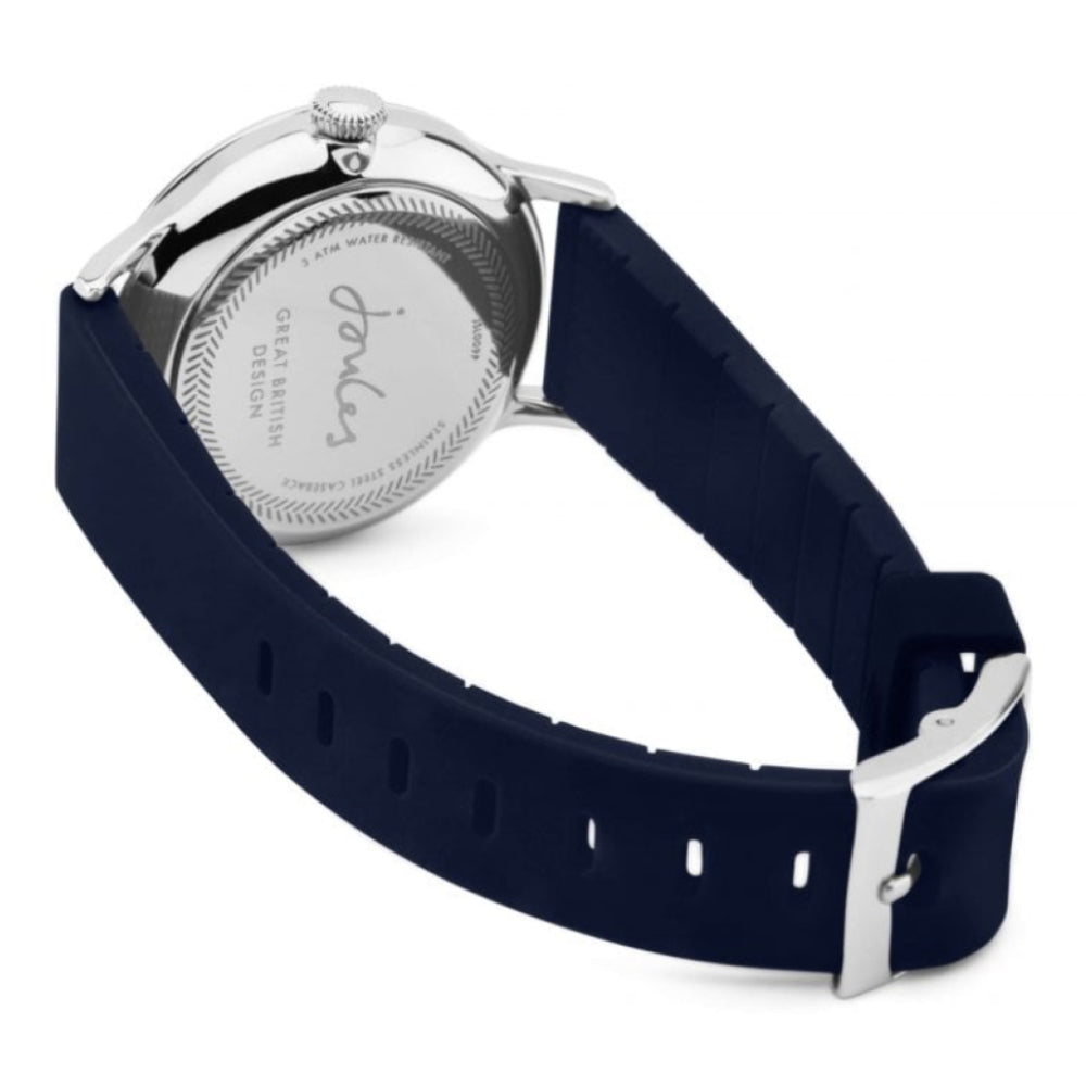 Navy Silicone Strap Navy Dial With Dog Graphic Ladies Watch