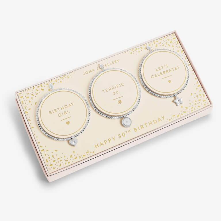 Celebration Set Happy 30th Birthday Bracelets