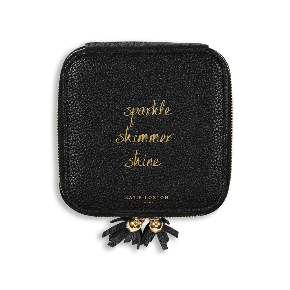 Tassel Square Jewellery Box | Sparkle Shimmer Shine | Black
