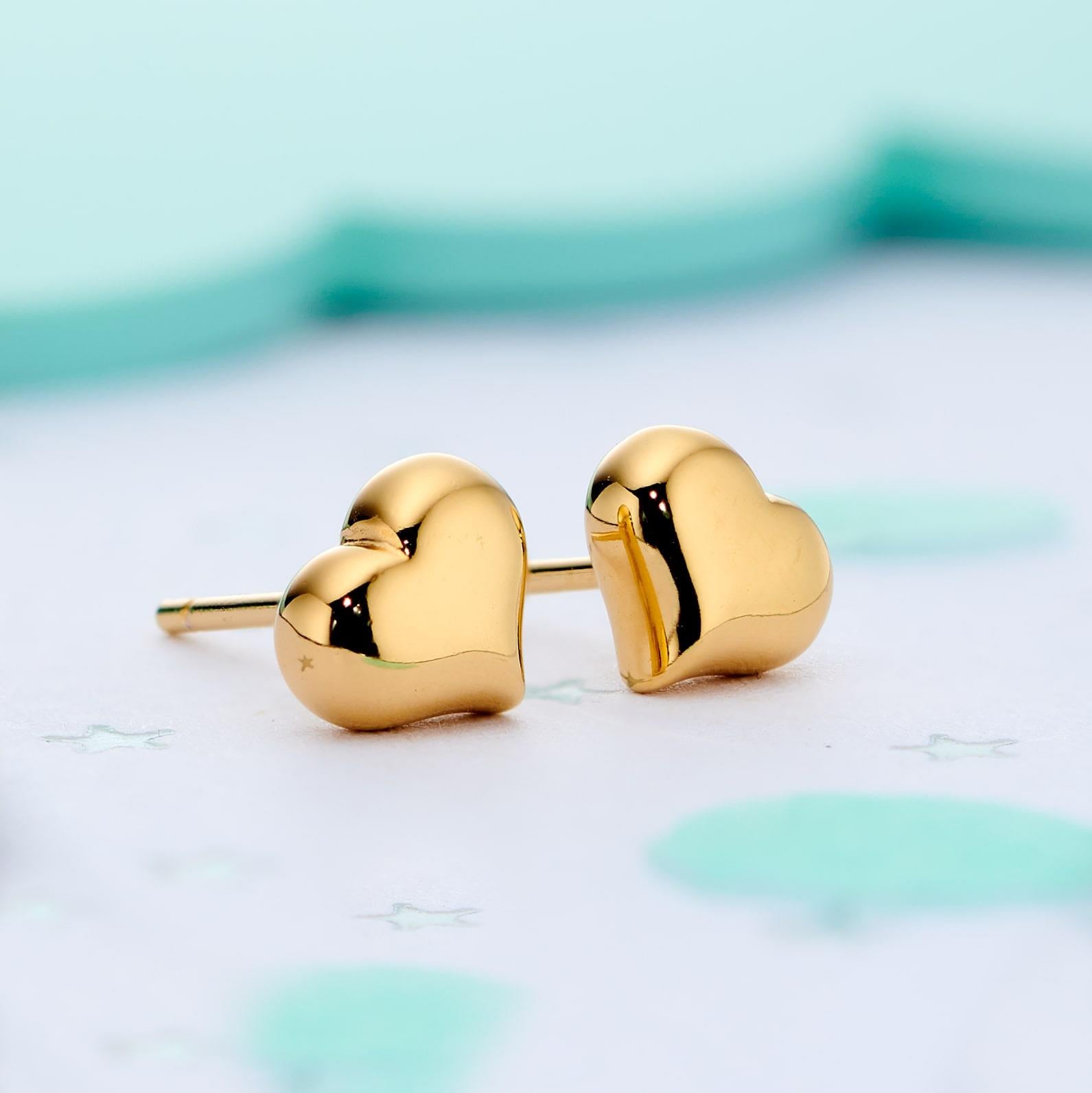 Aria -Gold Plated Heart Studs