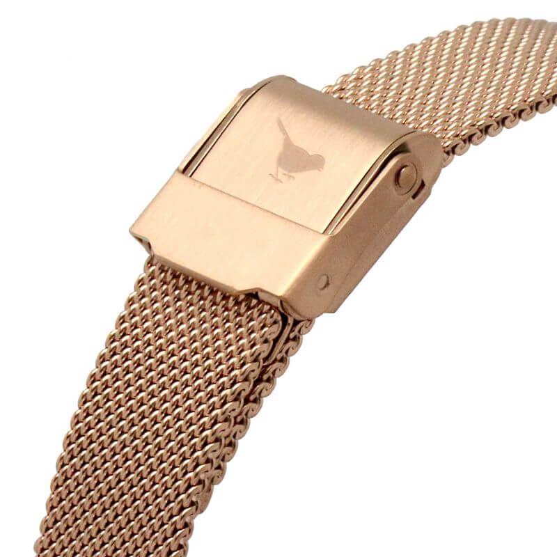Sparkle Butterfly, Midi Blush Dial with Blue Mother of Pearl, Rose Gold Mesh Watch