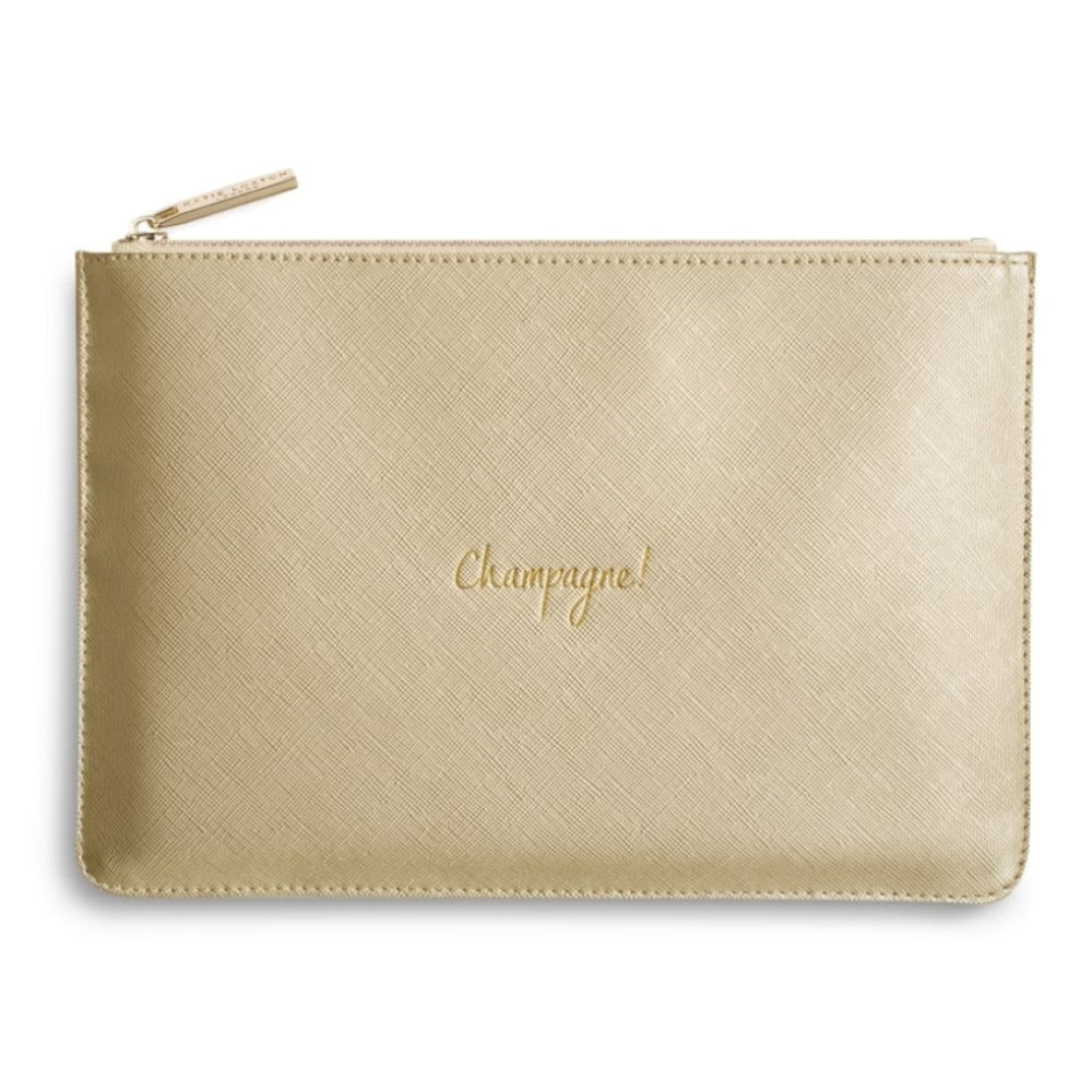PERFECT POUCH - Champagne! - metallic gold - 16x24cm