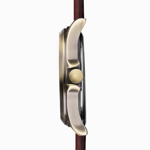 Altitude Brown Dial & Bronze Case With Brown Leather Strap Men's Watch