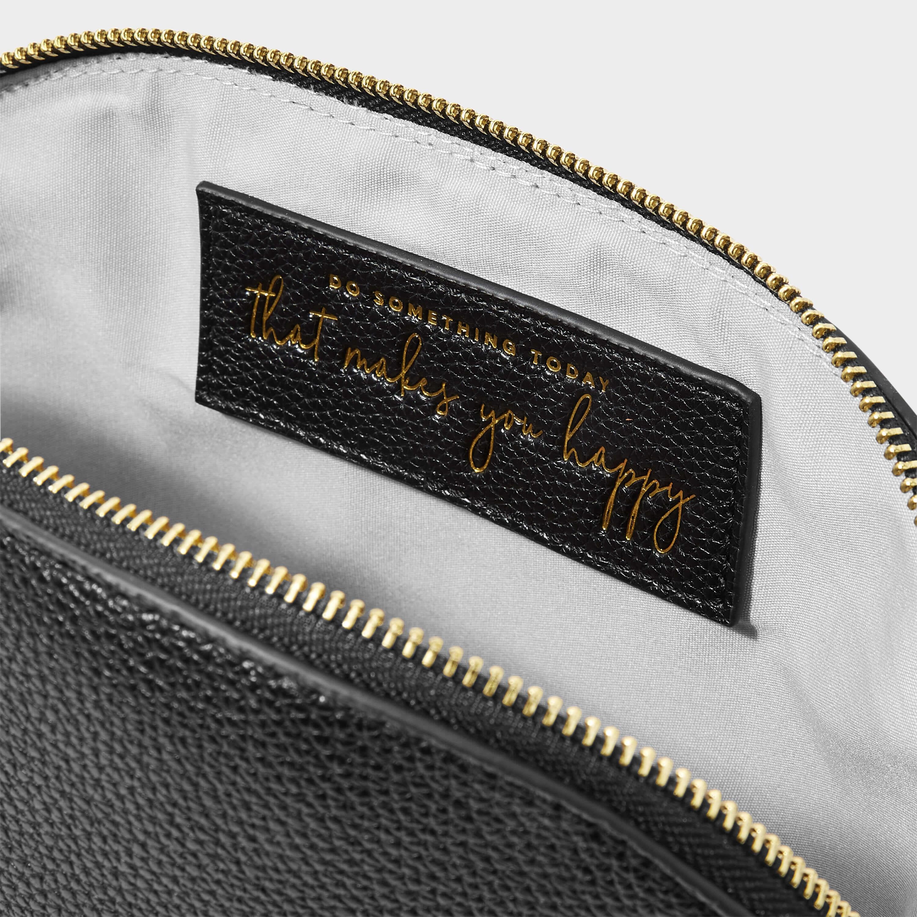 Secret Message Wash Bag | Black | 17 X 24.5 X 8cm