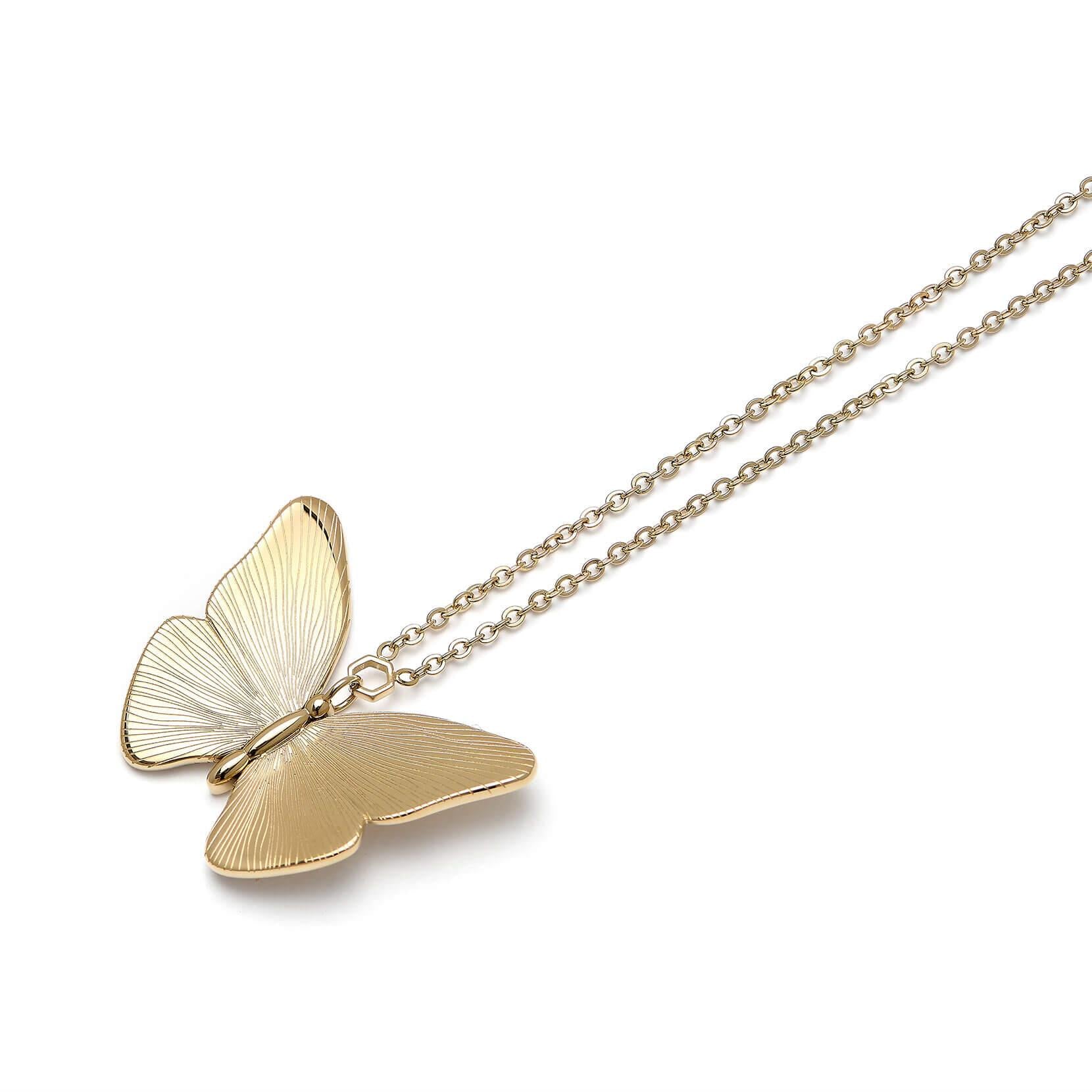 GP Butterfly With Etched Detail Necklace