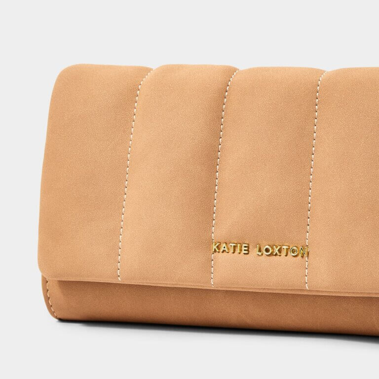 Kayla Quilted Crossbody | Tan | 13cm X 23cm X 3cm