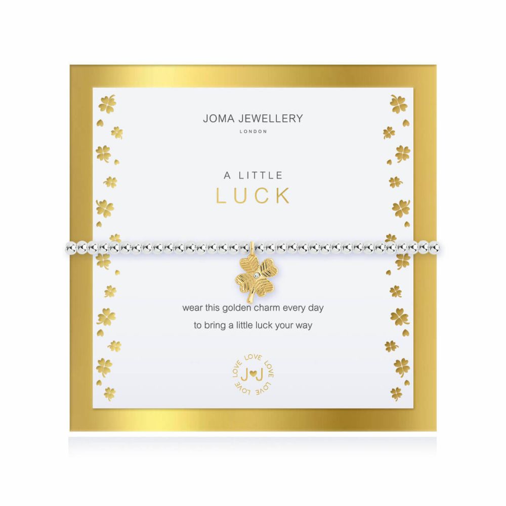 Beautifully Boxed A Littles | Luck | Silver | Bracelet | 17.5cm Stretch