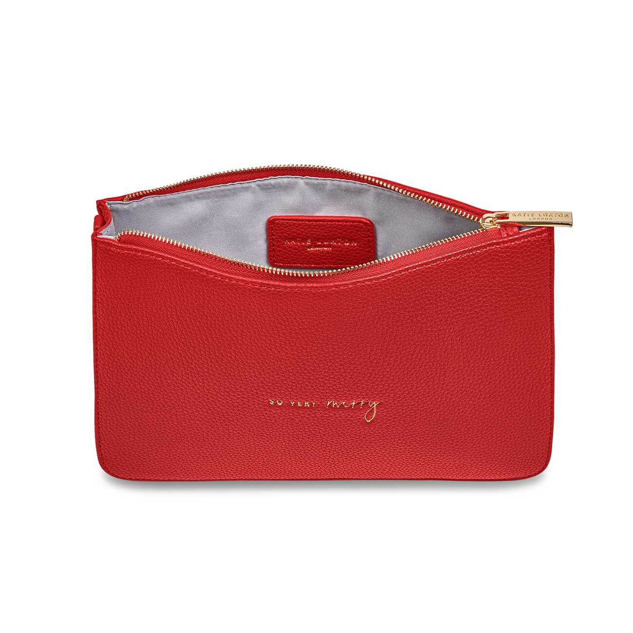 Stylish Structured Pouch | So Very Merry | Red
