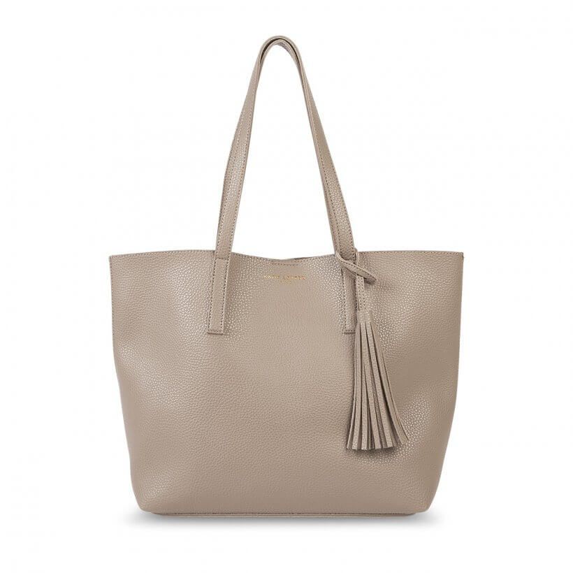 Tavi Tassel Tote Bag | Taupe