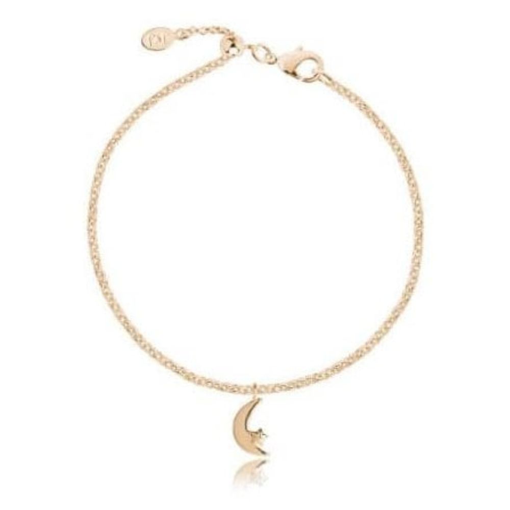 Wish - Dream Big - Yellow Gold Moon Charm Bracelet