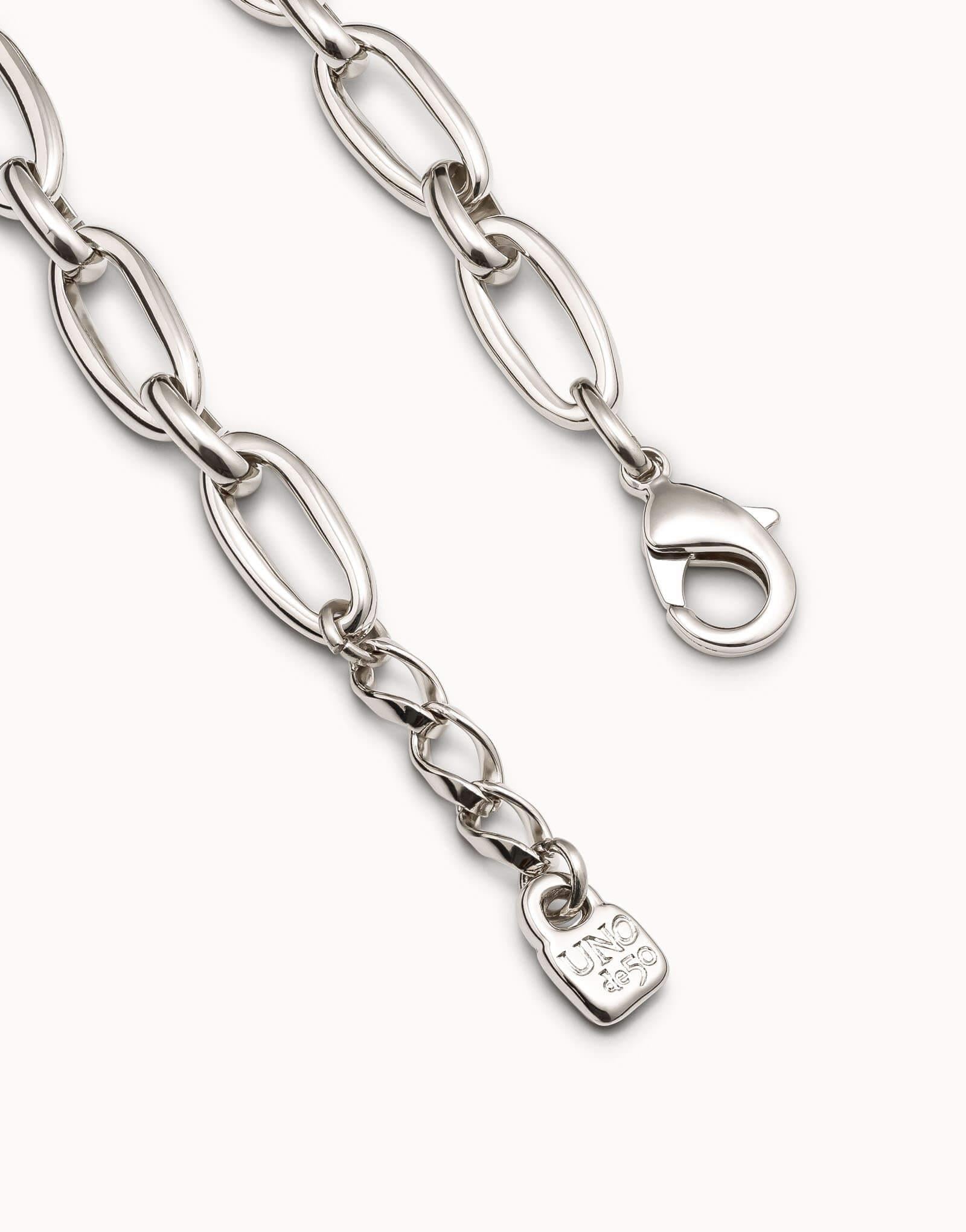 Alien Silver Plated Medium Oval Links Bracelet