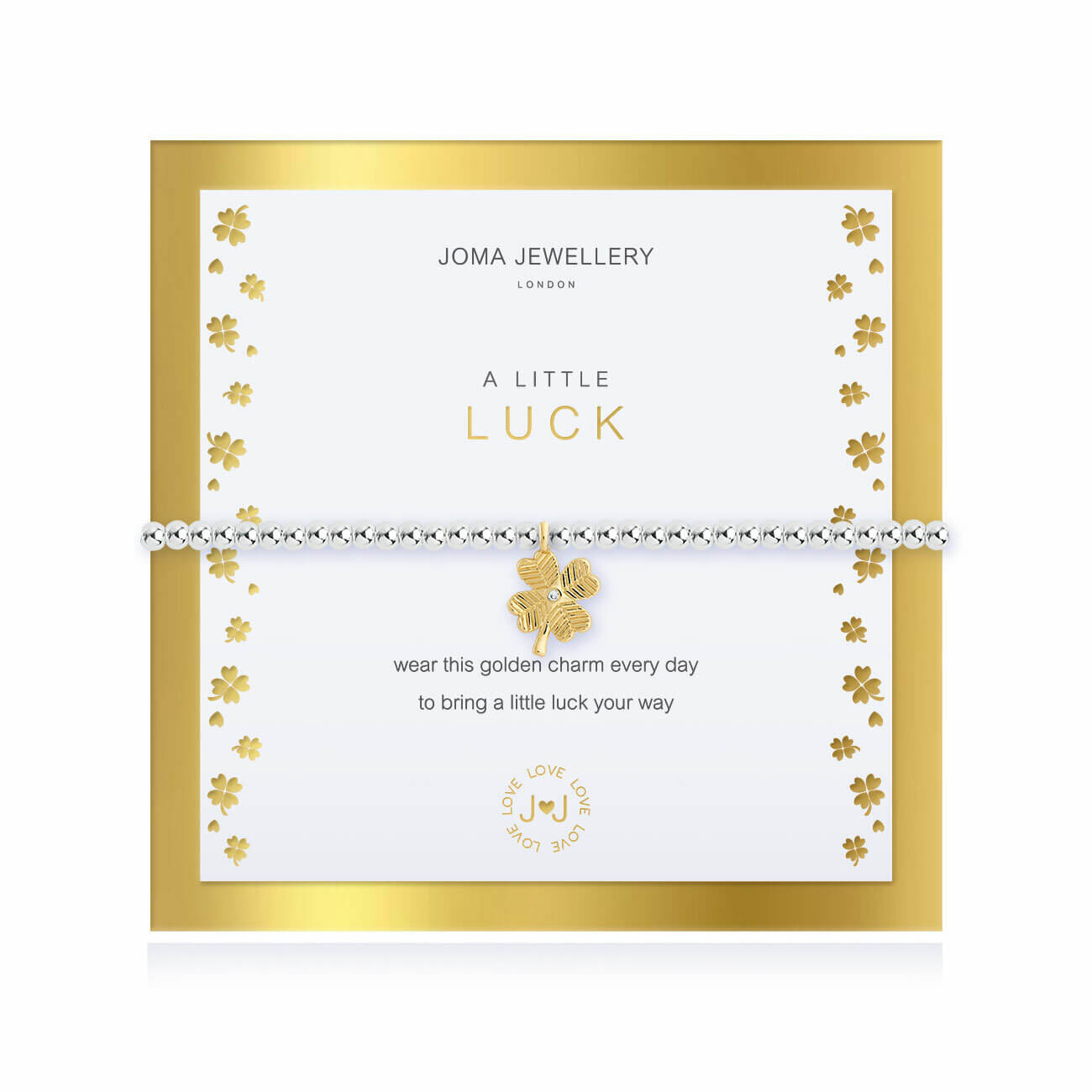 Beautifully Boxed A Littles | Luck | Silver | Bracelet | 17.5cm Stretch