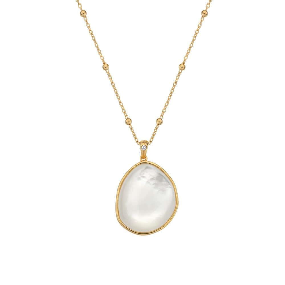 Calm Mother Of Pearl Pendant Necklace