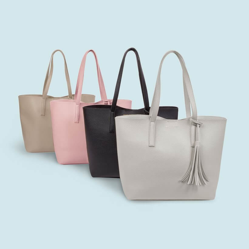 Tavi Tassel Tote Bag | Grey
