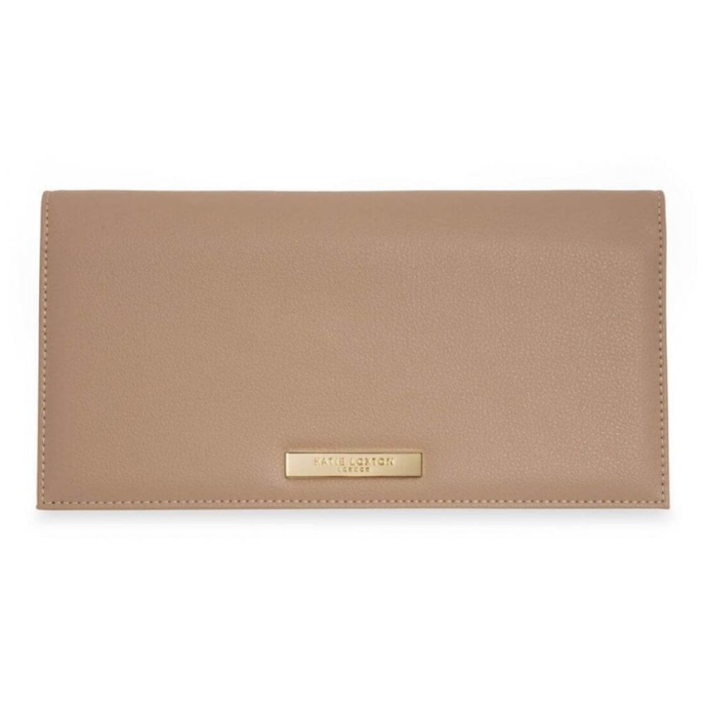 Secret Message Purse | Spend In Style | Taupe | 12 X 23cm