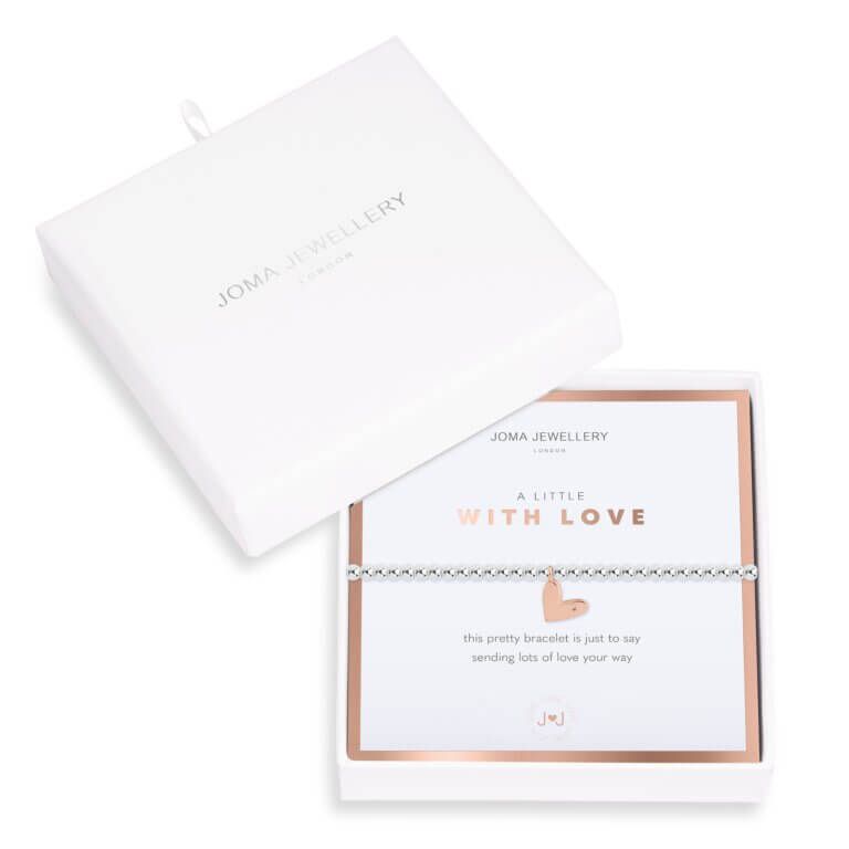 Beautifully Boxed A Littles | With Love | Silver | Bracelet | 17.5cm Stretch