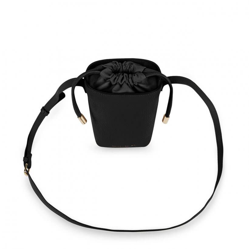 Cece Drawstring Crossbody  Bag | Black