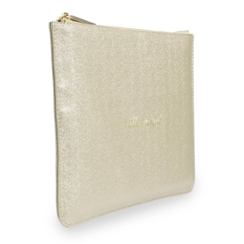 PERFECT POUCH - HELLO WEEKEND - gold shimmer - 16x24cm