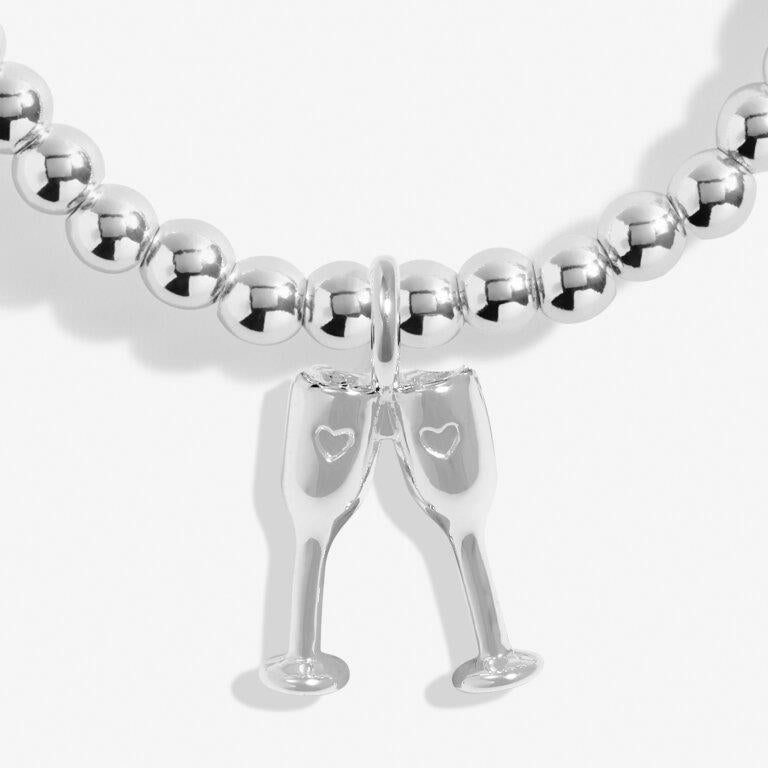 Christmas A Little 'Christmas Cheers' Silver Plated Bracelet
