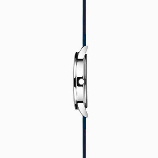 Nordic White Dial & Blue Leather Strap Watch