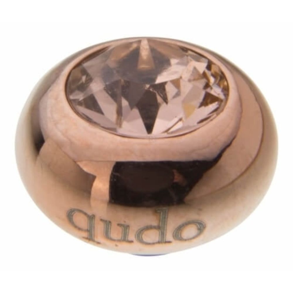 Famosa Rose Gold 10mm Tondo Ring Top Light Peach