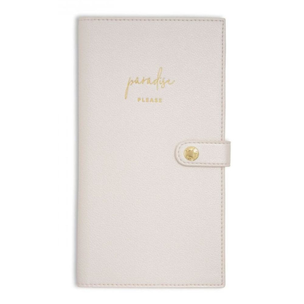 Travel Wallet | Paradise Please | Pearlescent White | 23 X 12cm