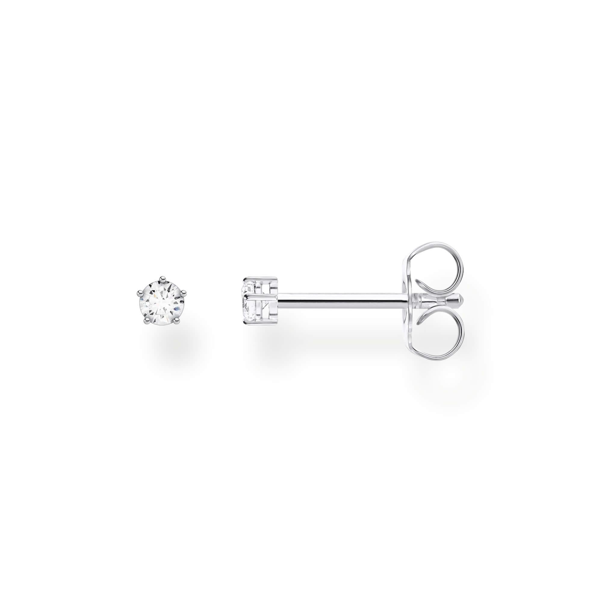 Small Single Ear Stud With CZ