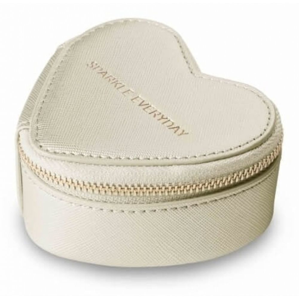 Small Heart Travel Jewellery Case - Sparkle Everyday - Metallic Gold