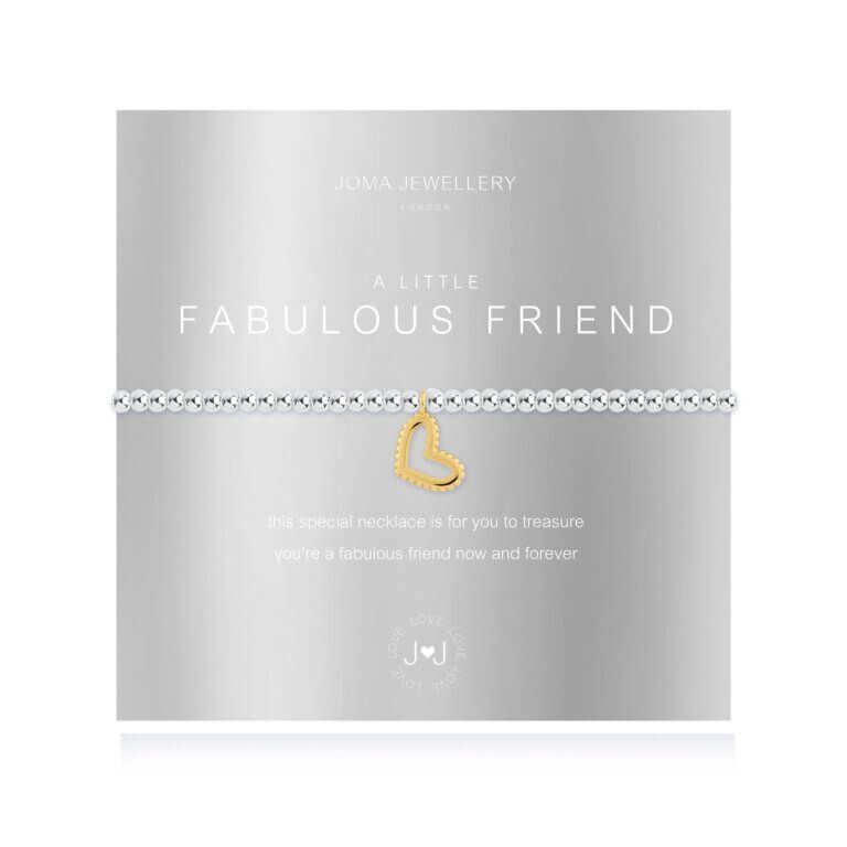 A Little | Fabulous Friend | Silver And Gold | Bracelet | 17.5cm Stretch