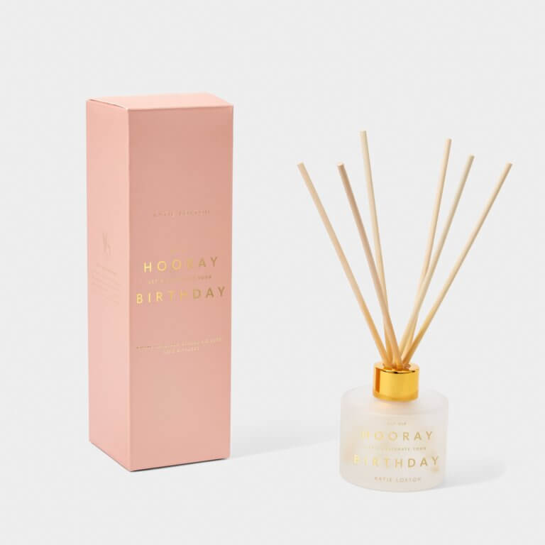 Sentiment Reed Diffuser | Hip Hip Hooray Let's Celebrate Your Birthday | Champagne And Sparkling Berry
