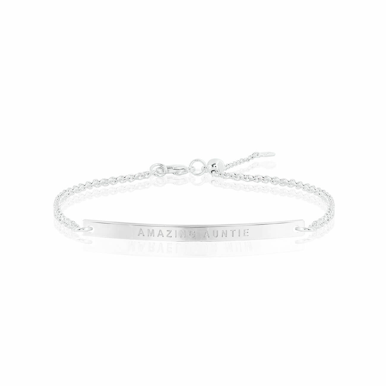 Occasion Gift Box -Amazing Auntie -Silver Bracelets