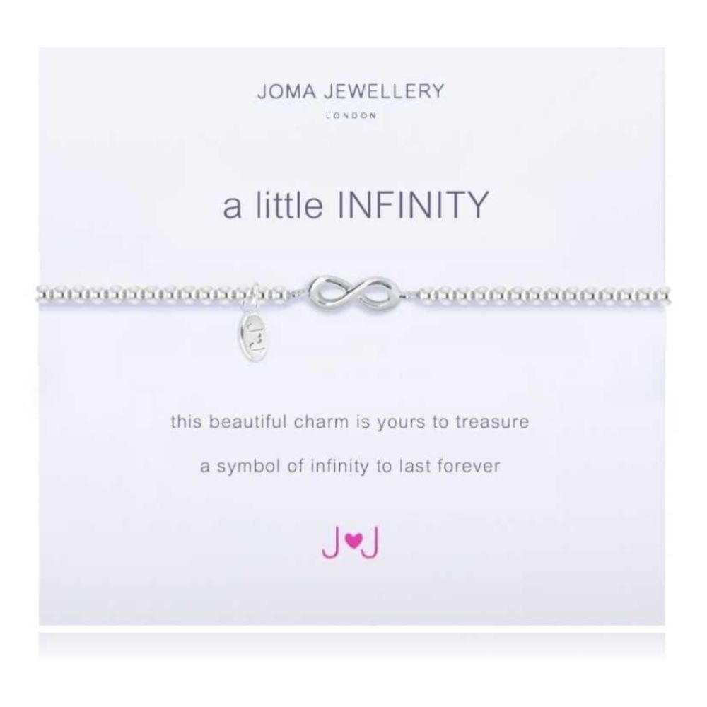 a little INFINITY - bracelet - silver with silver infinity looped symbol