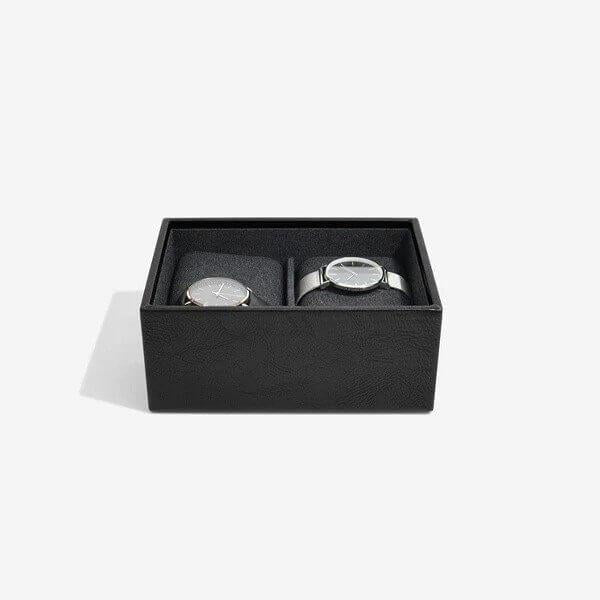 Black Mini Watch & Cufflink Box
