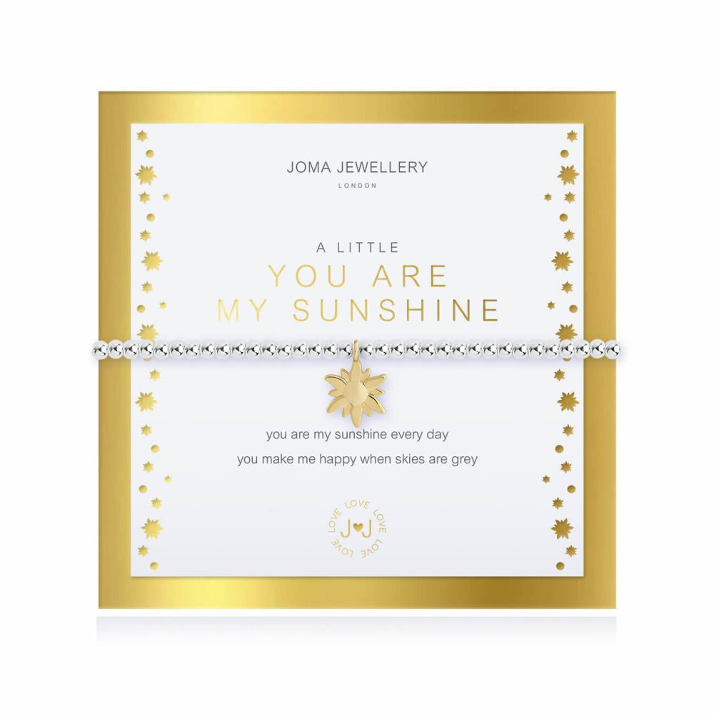 Beautifully Boxed A Littles | You Are My Sunshine | Silver | Bracelet | 17.5cm Stretch