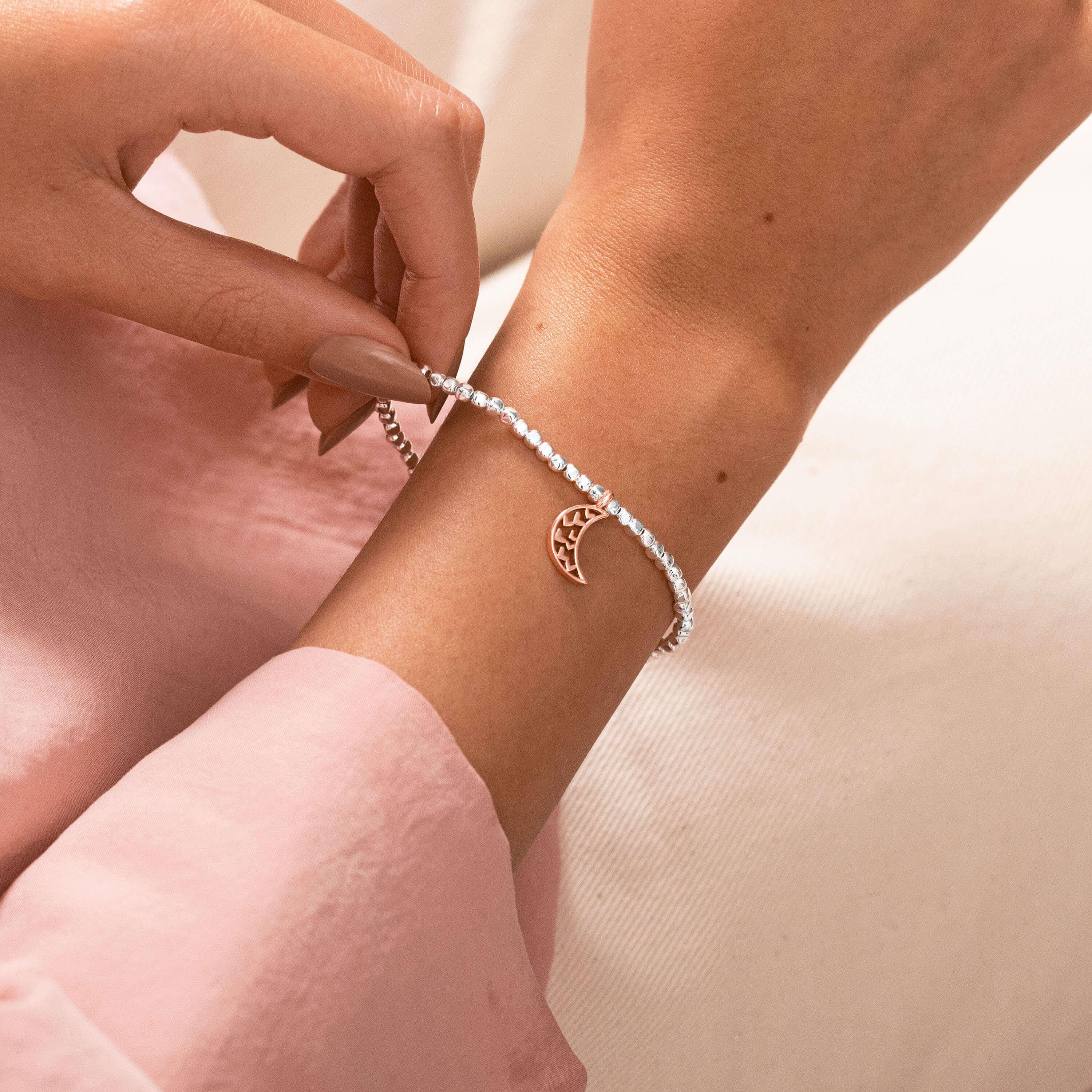 Radiance A Little | Love You To The Moon And Back | Silver | Bracelet | 17.5cm Stretch
