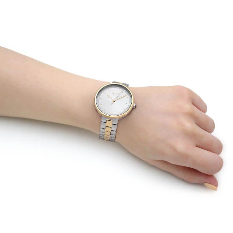 CRUSH Silver Dial & Two Tone Bracelet Strap Ladies Watch