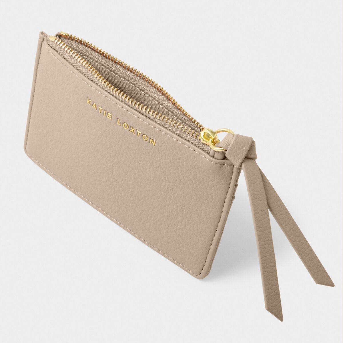 Hallie Coin & Card Holder In Light Taupe