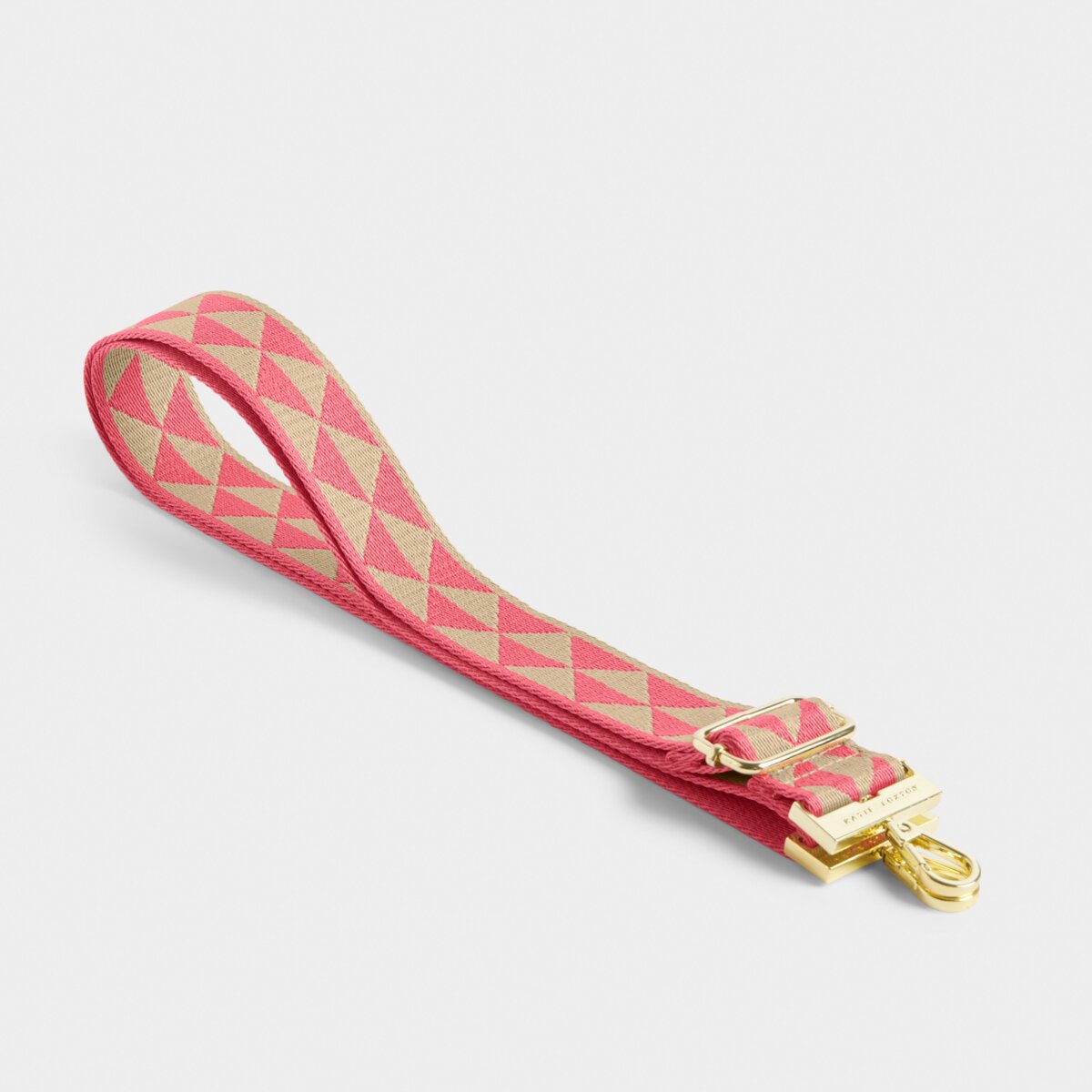 Geometric Canvas Strap In Coral