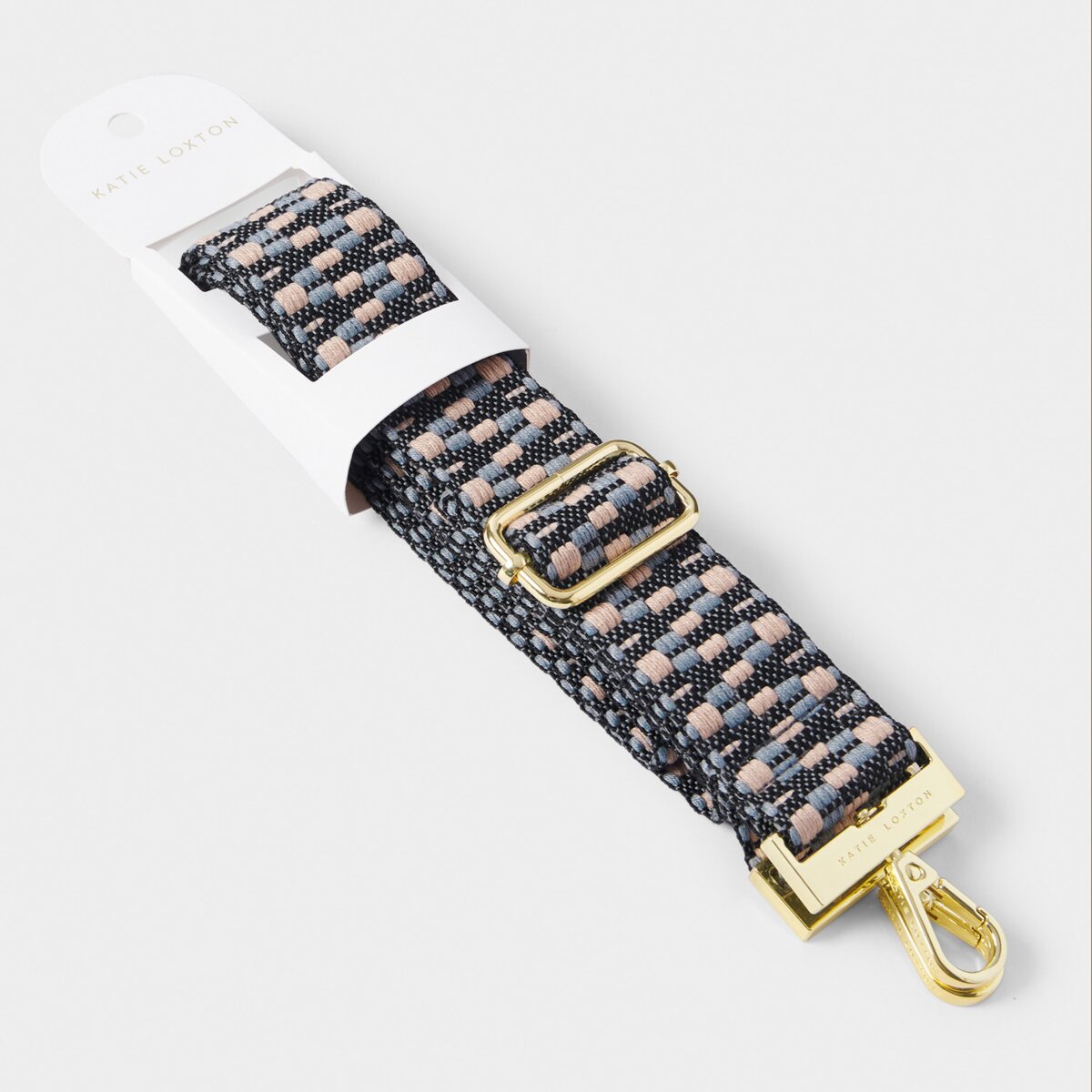 Zig Zag Canvas Strap In Slate