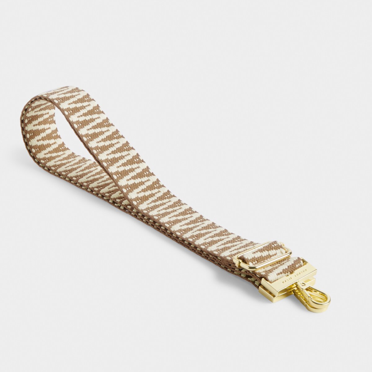 Zig Zag Canvas Strap In Sand