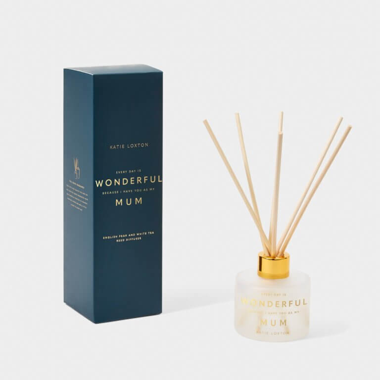 Sentiment Reed Diffuser | Every Day Is Wonderful Because I Have You As My Mum | English Pear And White Tea