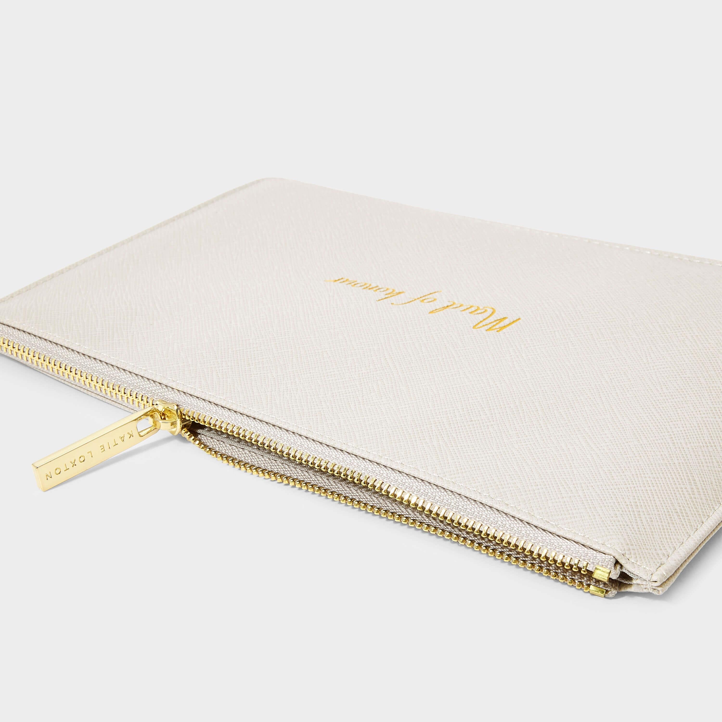 Bridal Perfect Pouch | Maid Of Honour | Dove Grey | 16 X 24 X 1.5cm