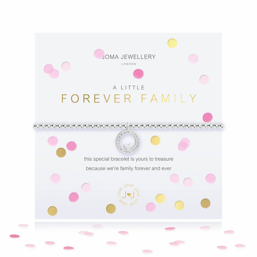 A Little Forever Family Silver Stretch Bracelet 17.5cm