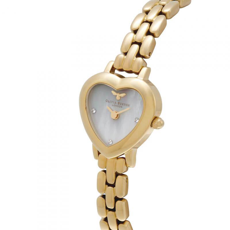 Mini Heart Blush Watch Gold Plated