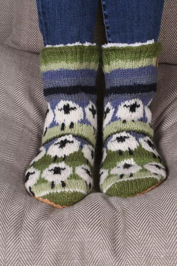 Flock Of Sheep Slipper Socks- Eu 37-39