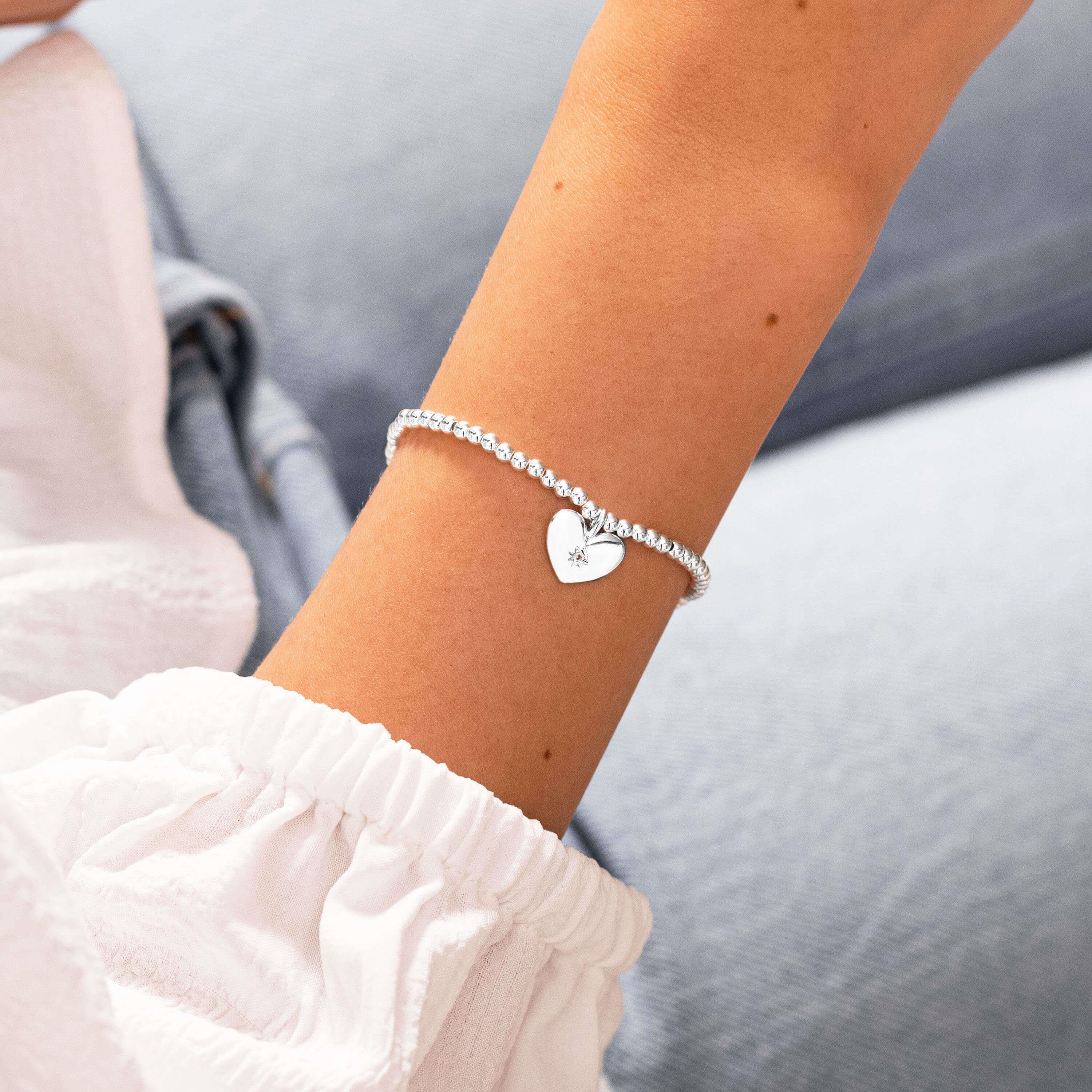 A Little | Mummy To Gorgeous Girls | Silver | Bracelet | 17.5cm Stretch