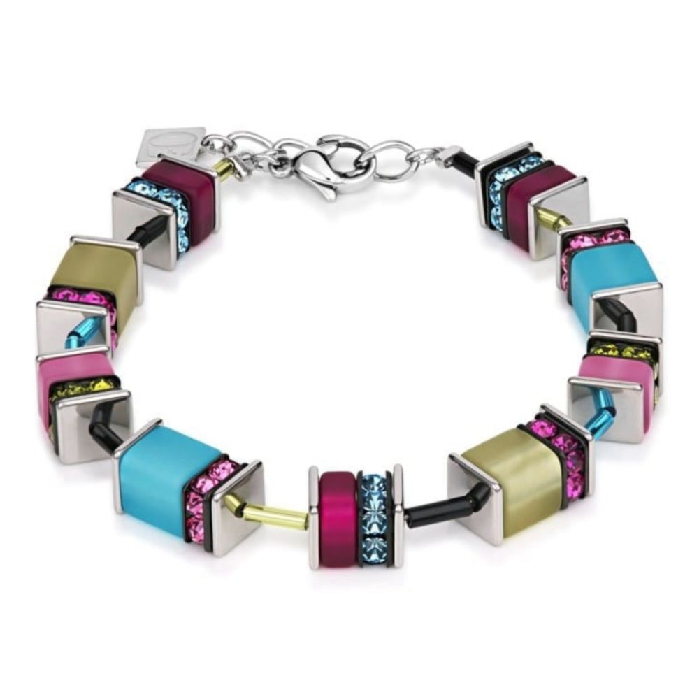 Ladies Geo Cube Multicolour Romantic Bracelet