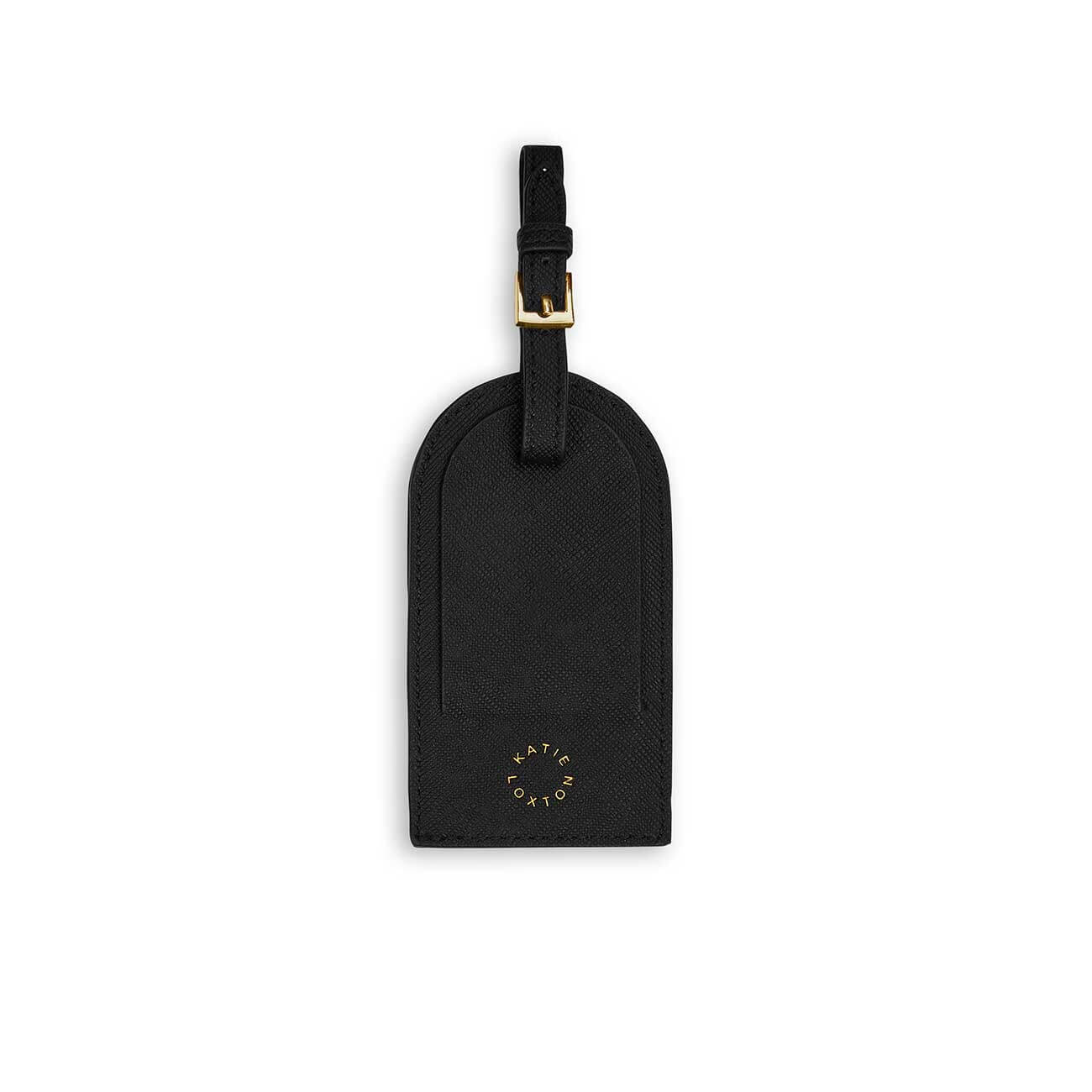 Boxed Passport Holder and Luggage Tag Set | Adventure Awaits | Black