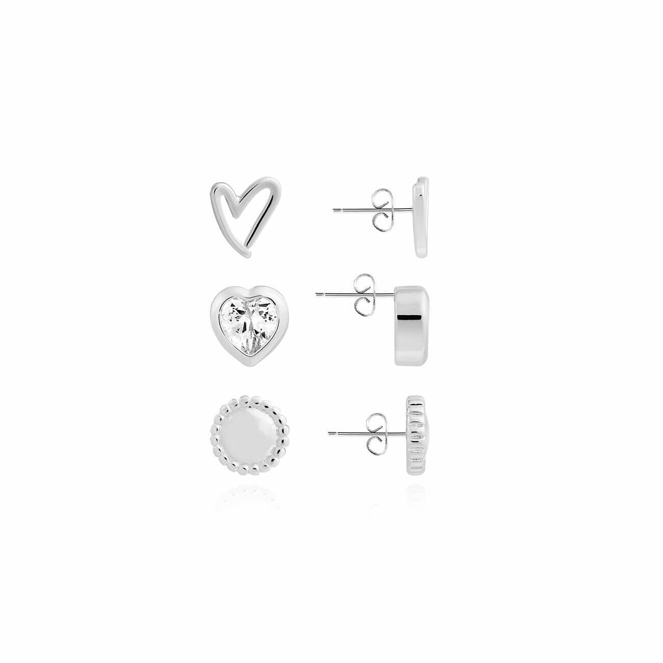 Occasion Earring Box | Darling Daughter | Silver | Set Of 3 Earrings